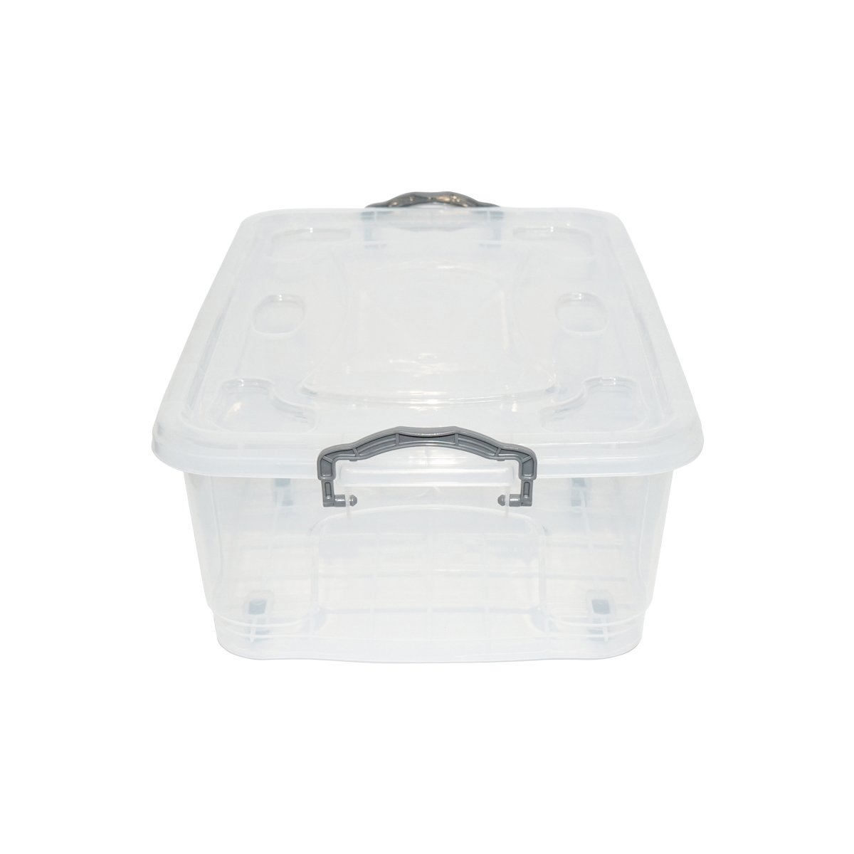 Cutie depozitare 30L cu capac si roti din plastic transparenta 630x400x200mm